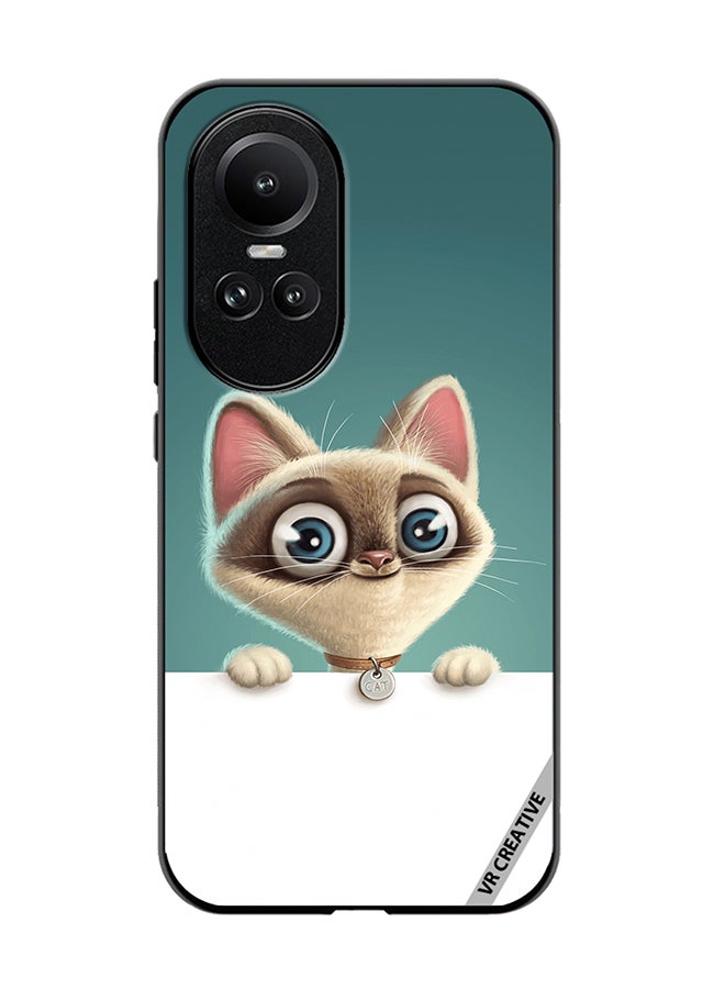 VR CREATIVE Protective Case Cover For Oppo Reno 10 Cute Cat Design Multicolour - Image 1