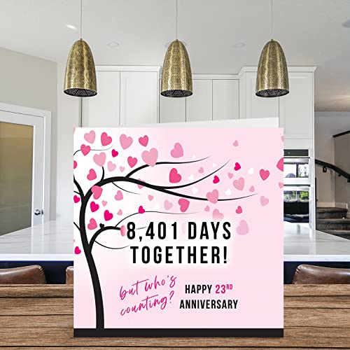 Stuff4 Funny 23rd Anniversary Card for Wife or Husband - 8401 Days Together - I Love You Gifts, Happy 23rd Wedding Anniversary Cards for Partner, 5.7 x 5.7 Inch Greeting Cards for Twenty-Third Anniversaries - Image 3