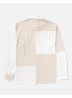 American Eagle Ae Oversized Oxford Colorblock Button-Up Shirt  - Image 3