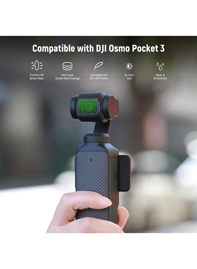 Neewer NEEWER Magnetic ND&Black Diffusion 1/4 Effect Filter Kit Compatible with DJI OSMO Pocket 3 Creator Combo Accessories, Action Camera 4 Pack Neutral Density (ND16 ND64 ND256) & Cinematic Mist Filters  - Image 2