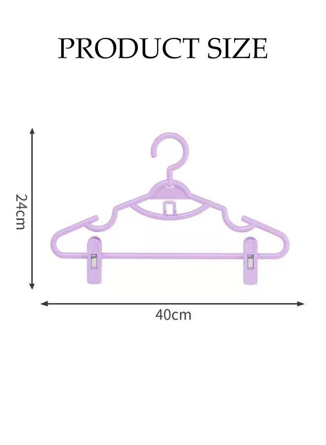 DUNISO 10pcs Clothes Hangers with Clips 360°Swivel Hook Non-sli Trousers Hangers with Non-Slip Notches Non Marking Clothes Hanger Set Space-Saving Clothes Hangers for Shirts, Pants, Dresses, Skirts, Coats - Image 4
