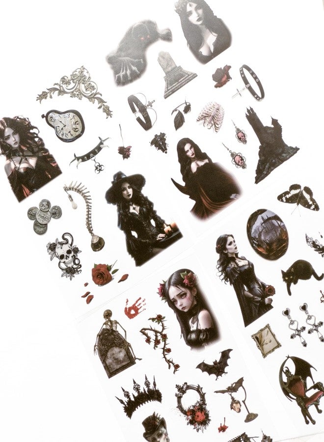 NVF Punk Romantic Gothic Stickers Set - Dark Vintage Women, Gothic Art, Occult & Victorian Aesthetic Stickers for Journaling, Scrapbooking, DIY Crafts & Art Collage - Image 2