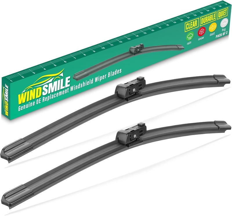 WINDSMILE 24" 19" Windshield Wiper Blades Replacement for Honda Civic 2022 2023 2024 2025 / Honda CRV CR-V Acura Integra 2023 2024 2025 Premium All Weather Front Wipers Set - OEM Quality (Pack of 2) - Image 1