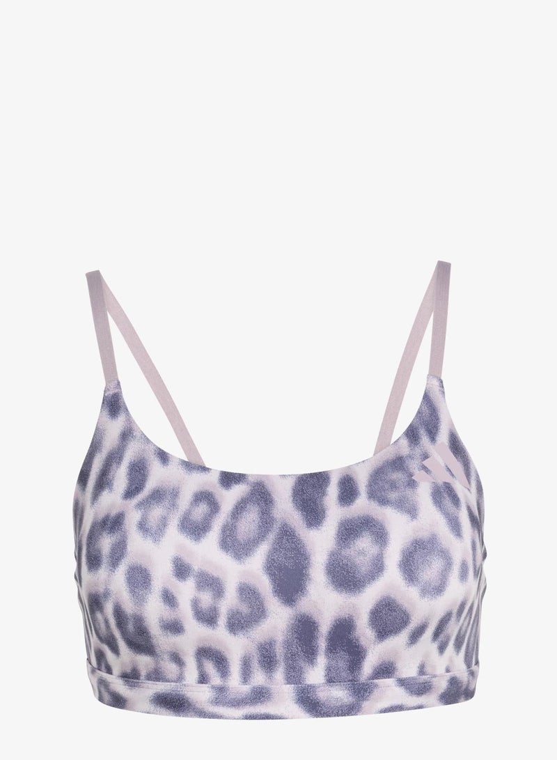 اديداس حمّالة صدر Optime Essentials Workout Leopard Light Support - Image 1