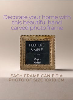 Mars & More Handcrafted Wooden Photo Frame 12x12 cm by Artesania  - Image 5