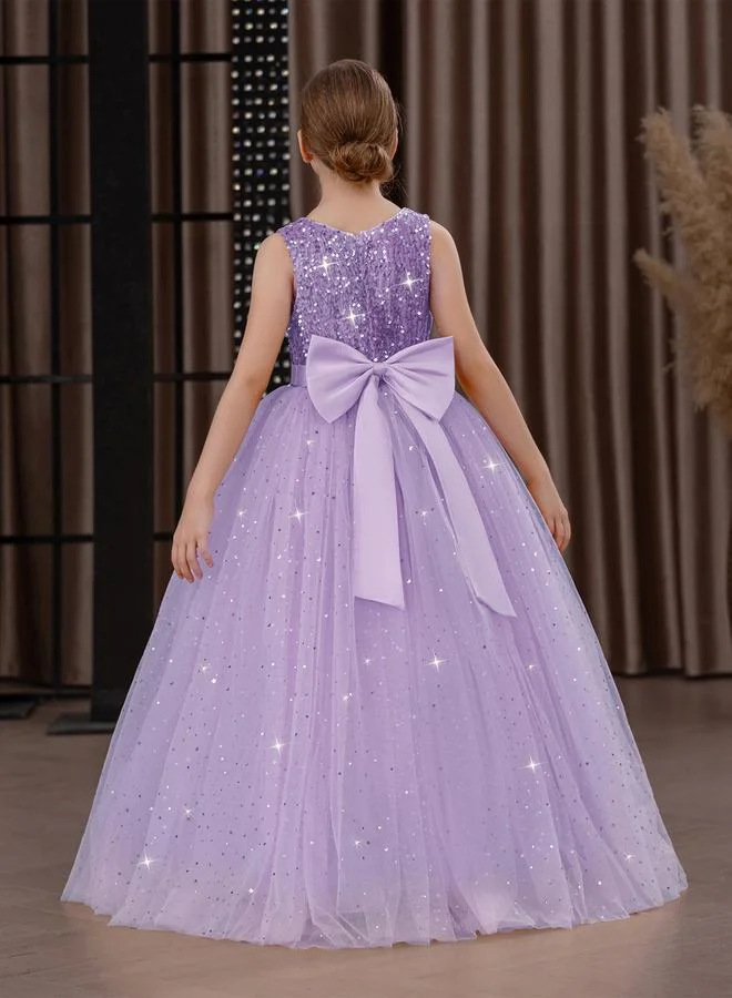 تايك تو فستان طويل بفيونكة وترتر