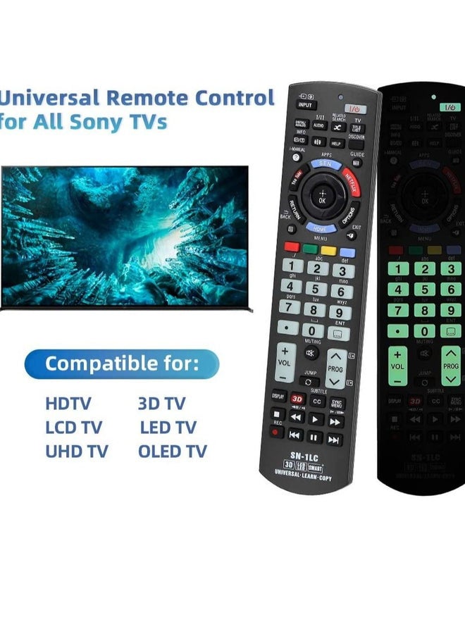 HuHa Universal Remote Control SN-1L Compatible Replacement for Sony TV/3D/ LCD/LED/Smart/BRAVIA/Learn/You Tube/Netflix - Image 2