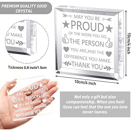 Yookeer Thank You Gift for Employees Coworker, Be Proud of the Work You Do Work Anniversary Christmas Appreciation Gift for Women Men Colleague(Square Style) - Image 3