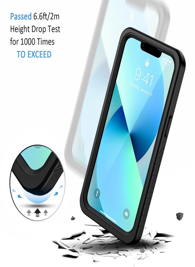 جراب Lanhiem لهاتف iPhone 13 Mini، جراب مقاوم للماء والغبار والصدمات بمعيار IP68 مع واقي شاشة مدمج، غطاء أمامي وخلفي محكم الإغلاق بالكامل لهاتف iPhone 13 Mini، 5.4 بوصة (أسود) - Image 5