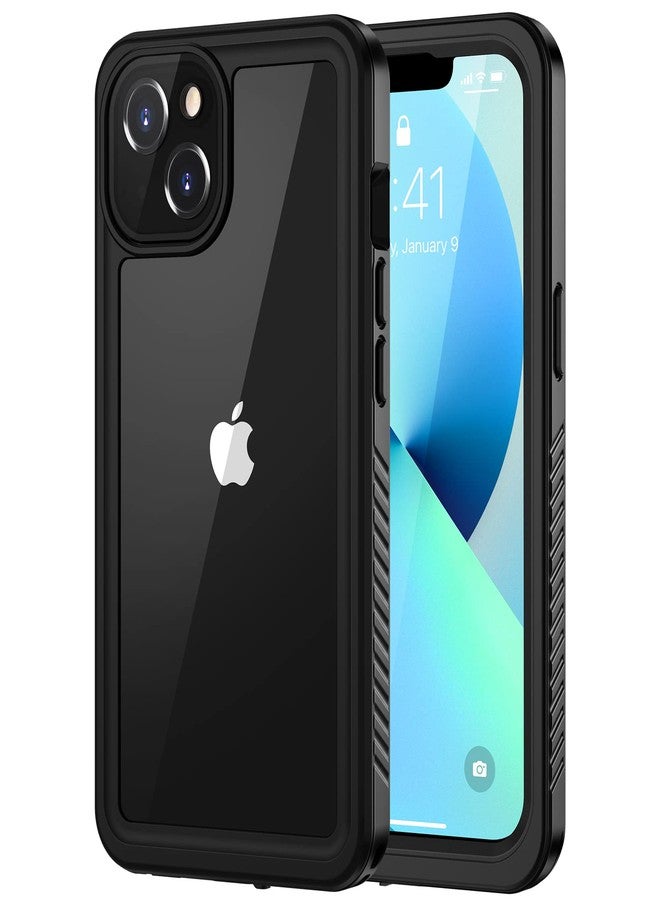 جراب Lanhiem لهاتف iPhone 13 Mini، جراب مقاوم للماء والغبار والصدمات بمعيار IP68 مع واقي شاشة مدمج، غطاء أمامي وخلفي محكم الإغلاق بالكامل لهاتف iPhone 13 Mini، 5.4 بوصة (أسود) - Image 1