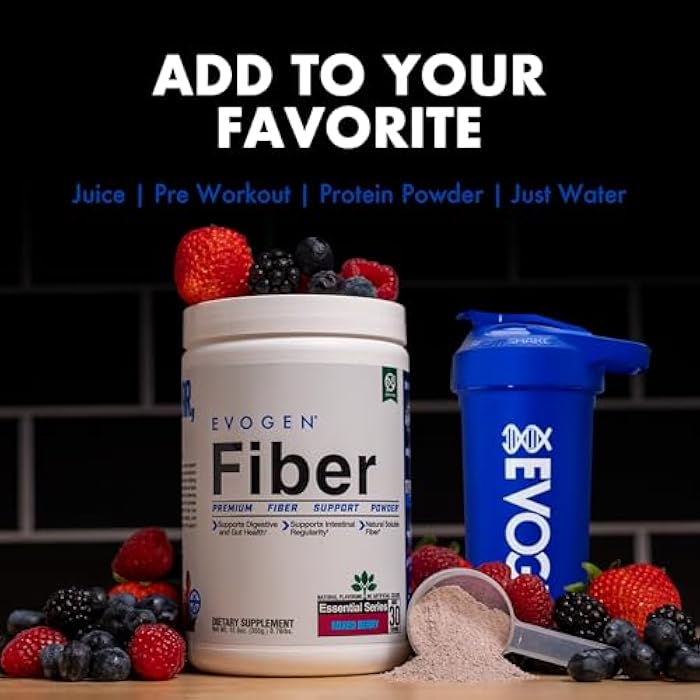 Evogen Fiber - Premium Fiber Powder Supplement | No Bloat, Constipation & Gut Health Support | Natural Mixed Berry | 30 Servings - Image 5