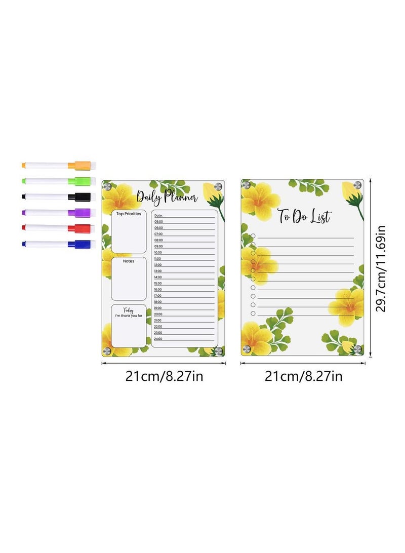 Magnetic Transparent Acrylic Week Plan Memo Message Board Erasable Refrigerator Sticker - Image 3
