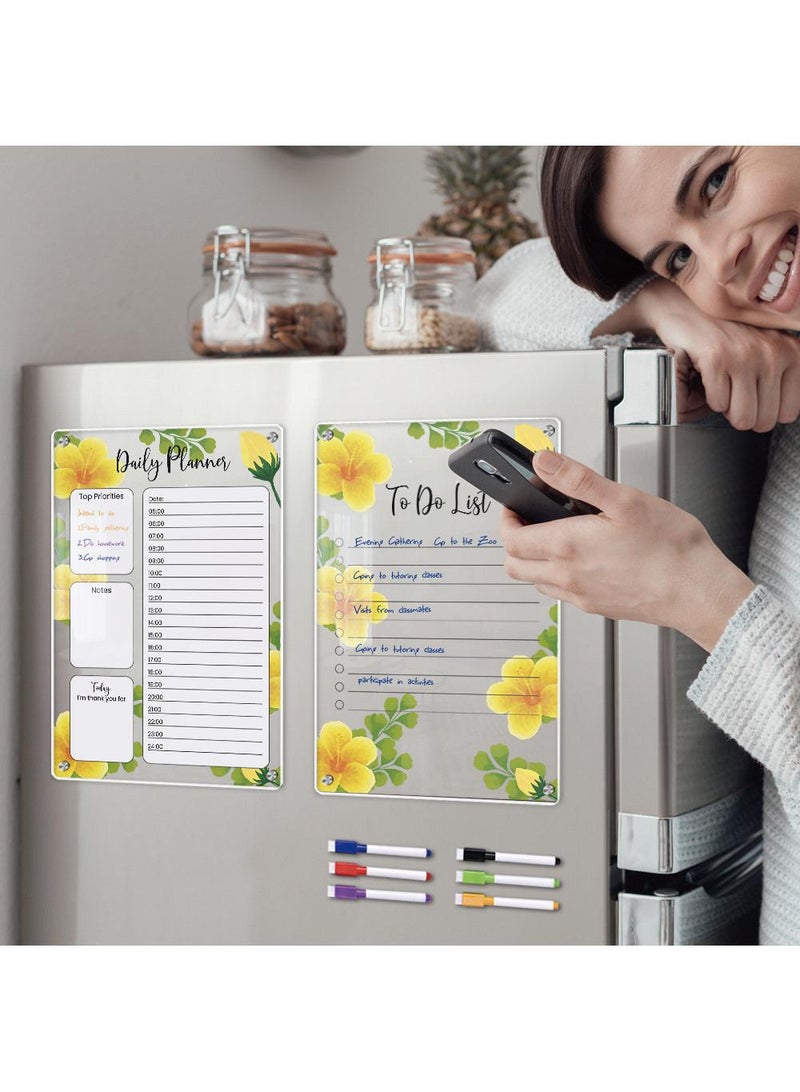 Magnetic Transparent Acrylic Week Plan Memo Message Board Erasable Refrigerator Sticker - Image 4