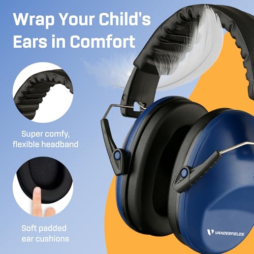 Vanderfields Kids Ear Protection - Age 3-16 - 26dB - Noise Canceling Headphones - Ear Muffs for Children - Earmuffs for Autism, Boys & Girls - Image 4