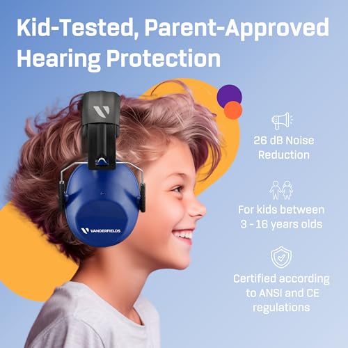 Vanderfields Kids Ear Protection - Age 3-16 - 26dB - Noise Canceling Headphones - Ear Muffs for Children - Earmuffs for Autism, Boys & Girls - Image 2