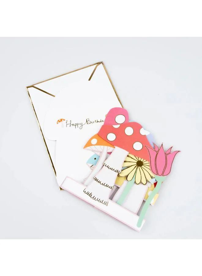 Meri Meri  Mushroom Concertina Paper Card  | Best Price UAE