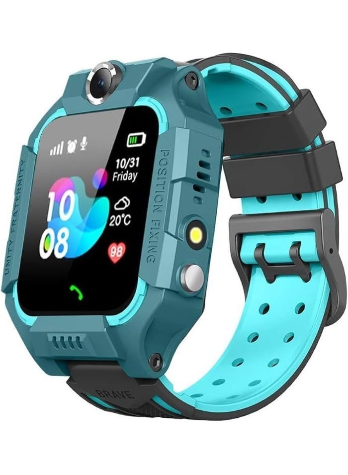 JOMILA Z7A Kids Smart Watch with GPS Tracking & SIM Calling | Live Location Monitoring | SOS Emergency Alert | Parental Control Features | Safe Everyday Wearable for Kids (Green) - Image 1