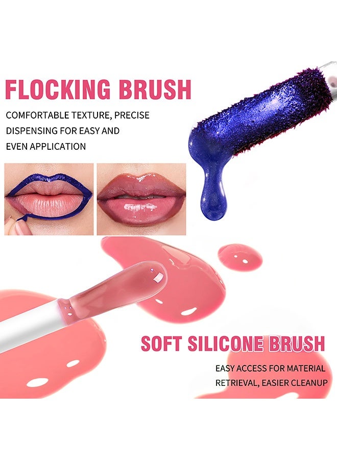 OLIBOLLA Double-Ended Peel-Off Lip Liner Color Changing Lip Oil, 2-in-1 Long-Lasting Peel-Off Lip Stain with Hydrating Lip Gloss #04 - Image 4