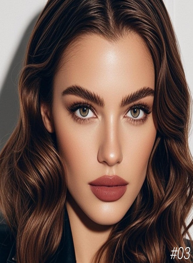 Erinde Matte Lipstick Crayon for Women, Cool Rose Pink 24 Hour Lipstick Lip Liner Pencil, Neutral Lip Stick Long Lasting Waterproof, Vegan & Cruelty-Free, 03 - Image 3