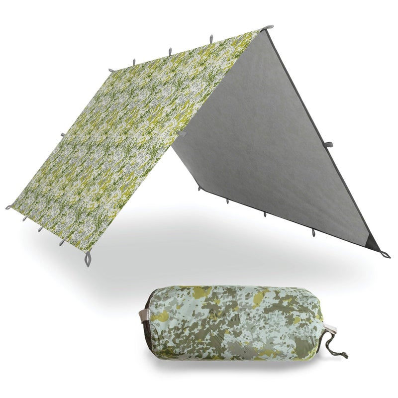 Aquaquest Defender Tarp - Heavy-Duty Waterproof (20,000 Mm) Seam-Taped Rain Fly For Camping, Bushcraft & Survival - 13  10 Boulder Camo - Image 1