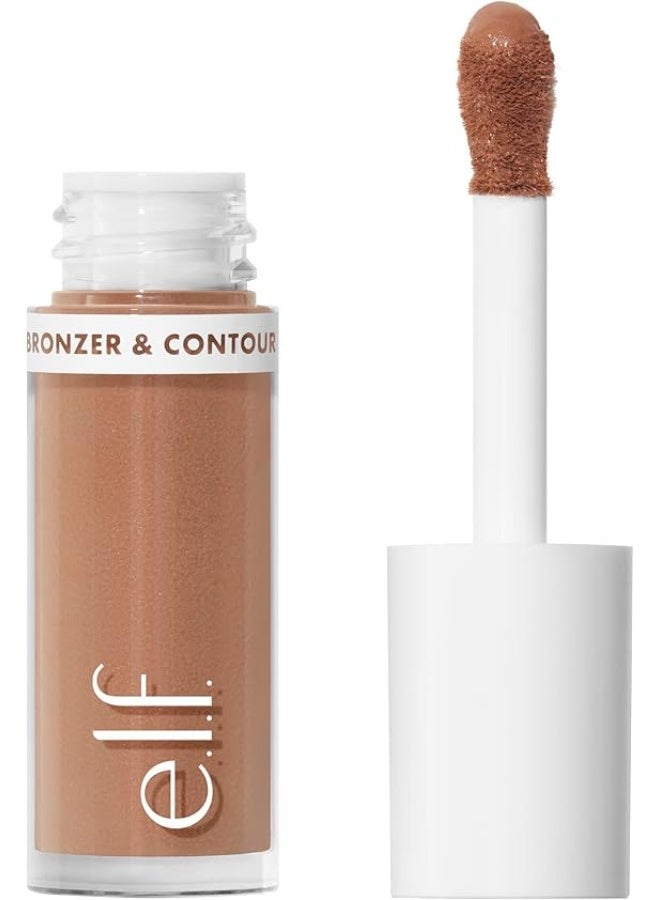 elf e.l.f. Camo Liquid Bronzer & Contour, Silky Highly Pigmented Formula, Creates a Long-Lasting Bronzed Glow & Natural Look, Vegan & Cruelty-Free, 2 Fair/Light