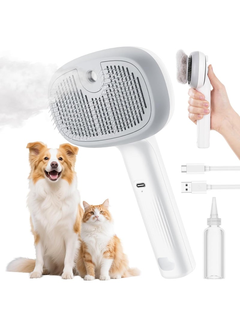 general Self-Cleaning Cat Steam Brush with 2 Water Spray Modes, Large Capacity Tank, Dog Brush for Shedding Massaging Grooming, Cool Mist Only - Image 1
