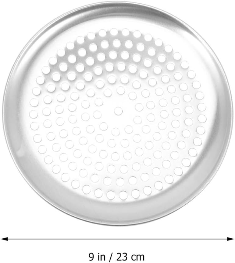 GALPADA Perforated 9-inch Aluminum Pizza Pan for Oven Baking Household Pizza Baking Tray with Holes Metal Crisp Pan for Home Kitchen Use - Image 2