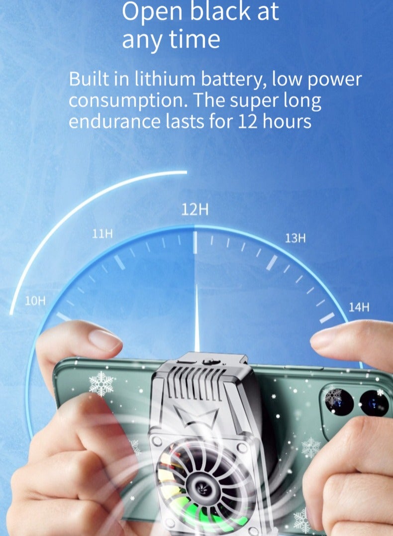 تعمل لعبة رادياتير الهاتف المحمول الجديدة على تبريد الجهاز وكتم صوته بسرعة دون التأثير على الاتصال الصوتي (أسود) - Image 3
