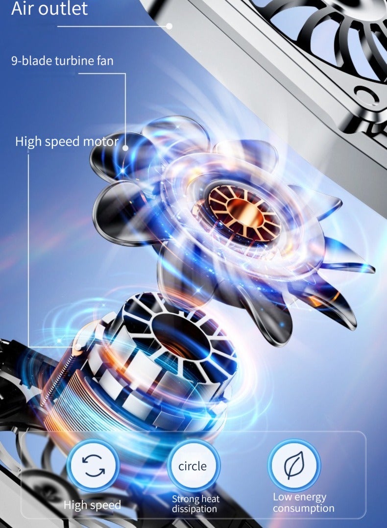 تعمل لعبة رادياتير الهاتف المحمول الجديدة على تبريد الجهاز وكتم صوته بسرعة دون التأثير على الاتصال الصوتي (أسود) - Image 4