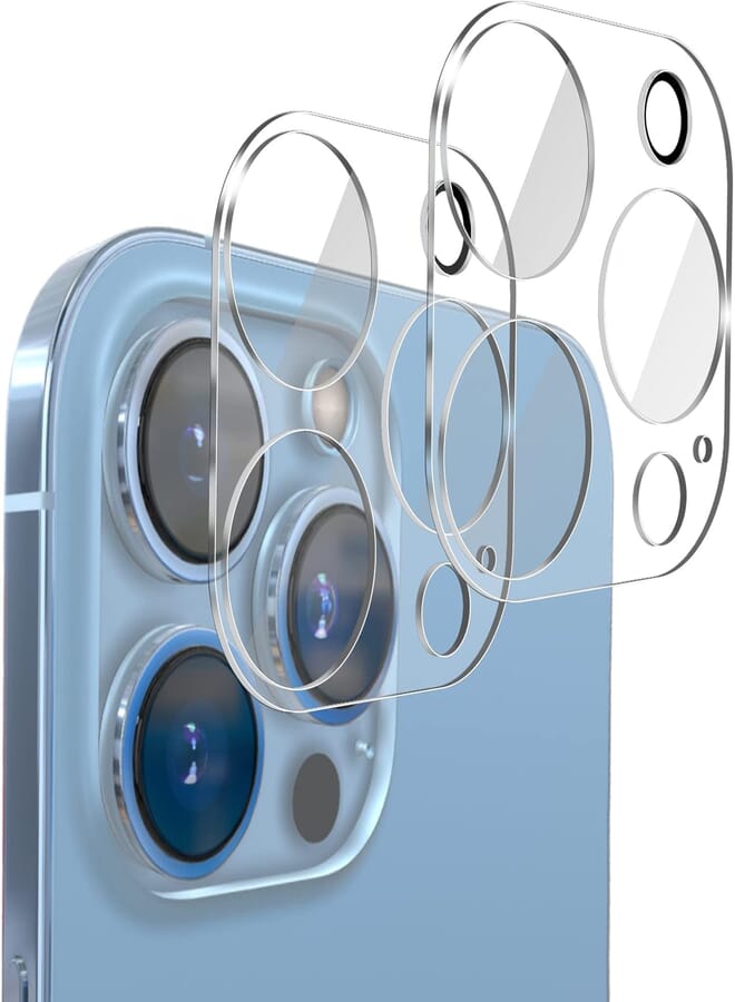 Next Store Camera Protector Compatible with iPhone 13 Pro/13 Pro Max HD Tempered Glass Scratch Resistant Clear