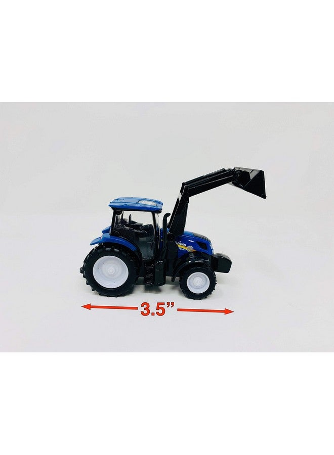 نيو راي مقطورة Newray Kenworth Lowboy مع مجموعة لعب جرار البناء New Holland - Image 4