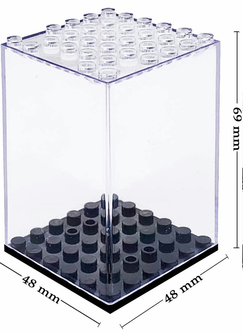 12-Pack Transparent Acrylic Display Case for Toys & Collectibles - Dustproof Protection for Action Figures & Building Blocks - Image 2