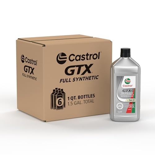 Castrol GTX Full Synthetic 5W-20 Motor Oil, 1 Quart, Pack of 6 - Image 1