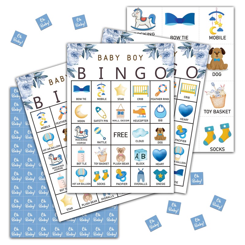Tedea Baby Shower Bingo Games Gender Reveal Party Game Baby Shower Game Cards Babyshower Decorations Favors Supplies 24 Players Bingo Games A03 - Image 2