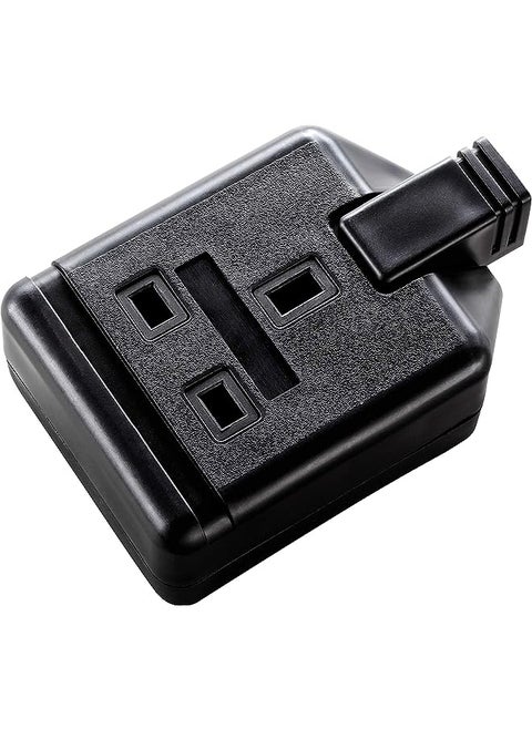 ELS13B-01 Heavy Duty Single Socket Trailing Socket, without Plug and Cable, 13 Amp, Black