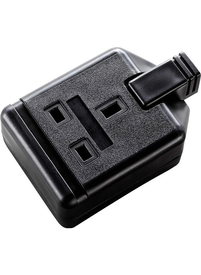 MASTERPLUG ELS13B-01 Heavy Duty Single Socket Trailing Socket, without Plug and Cable, 13 Amp, Black  - Image 1