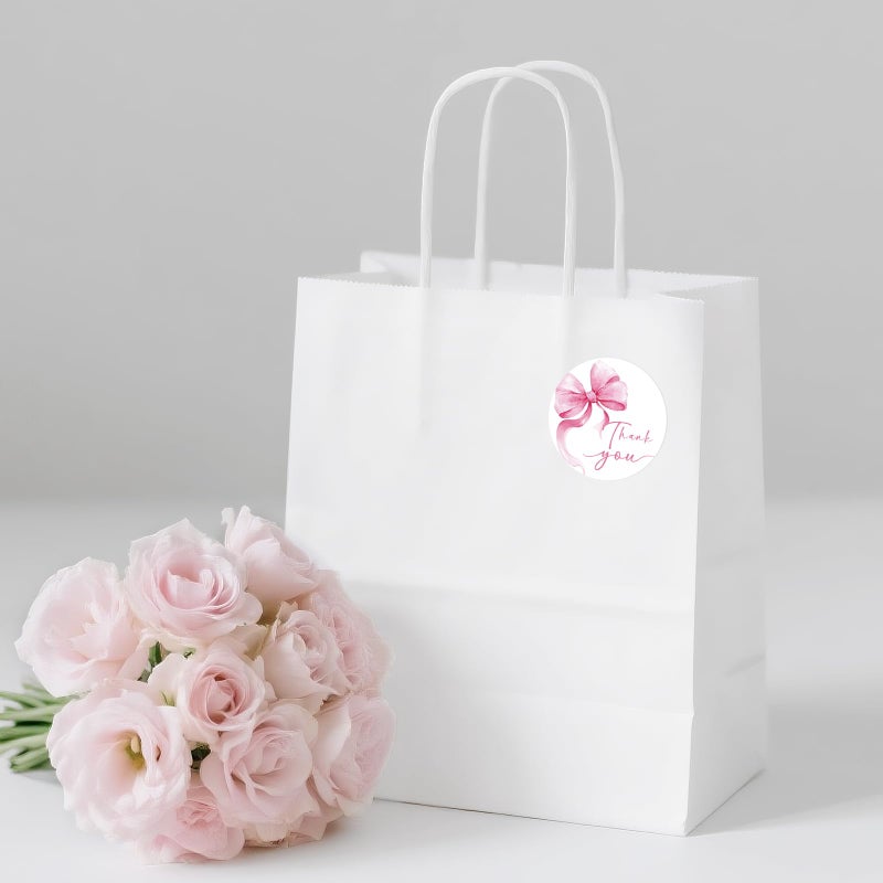 Anwyll Bow Thank You Stickers - Pink Thank You Stickers for Small Business 480Pcs 1.5In Thank You Sticker for Packaging Self Adhesive Thank You Party Favor Seal Label Sticker for Baby Shower Birthday - Image 5
