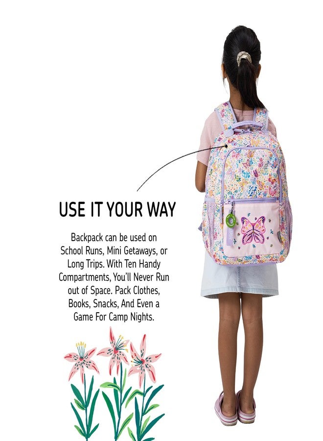 ZOOKEEPER School Bag for Boys & Girls 5-7 Years Lightweight, Water-Resistant Kids Backpack for School & Outdoor Use Cute Butterfly Design, Durable & Comfortable (Pink Butterfly, 17 Litres) - Image 4