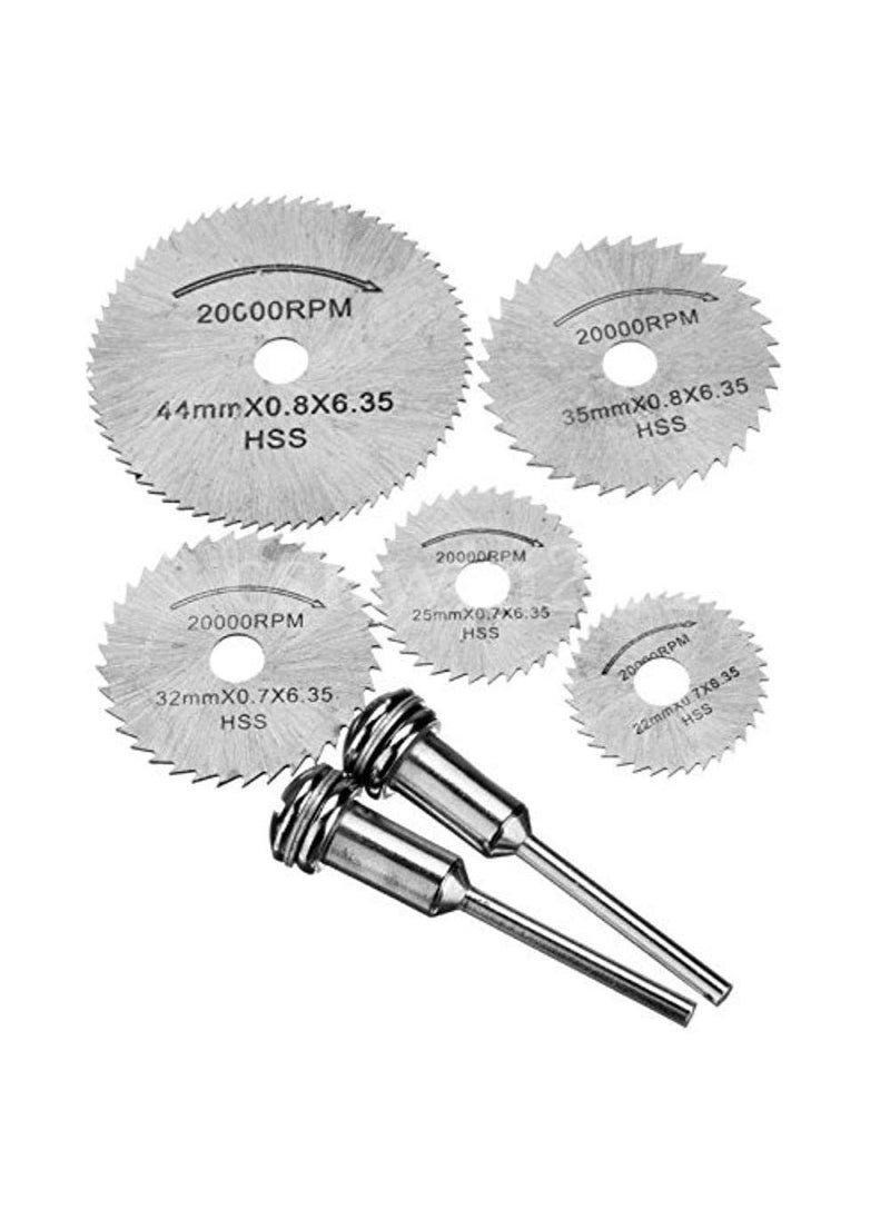 DIY Crafts DIY Crafts CTDIYHI34895 Wood Cutting Saw Blade Disc Mandrel Pack of 7 Pcs Design No 2  - Image 1