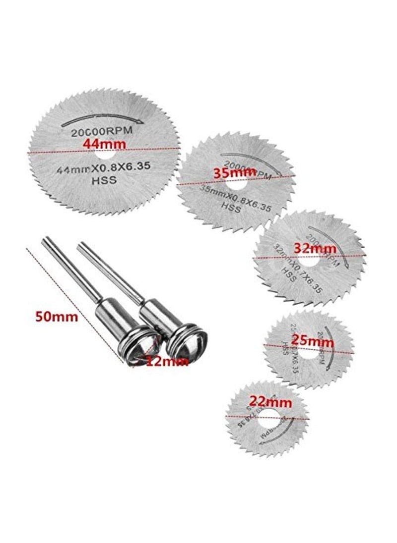 DIY Crafts DIY Crafts CTDIYHI34895 Wood Cutting Saw Blade Disc Mandrel Pack of 7 Pcs Design No 2  - Image 4