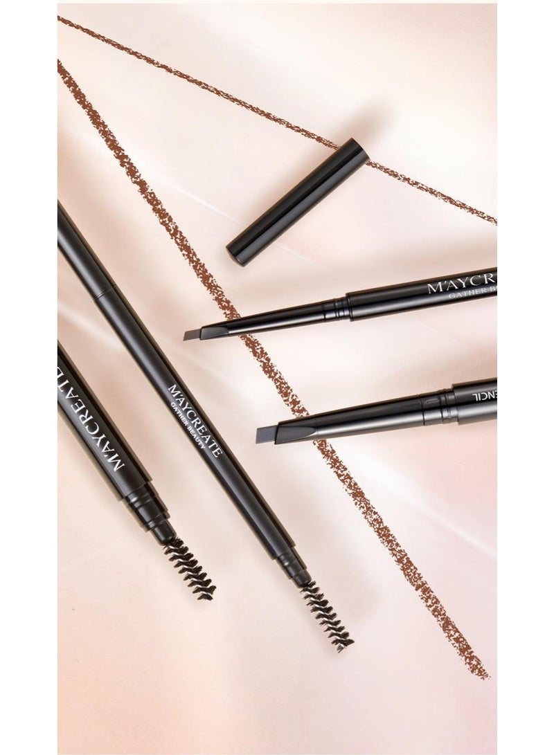 ماي كرييت تصميم مزدوج الأطراف مع فرشاة حلزونية مدمجة، لون بني داكن، يوفر تغطية تدوم 12 ساعة. - Image 3