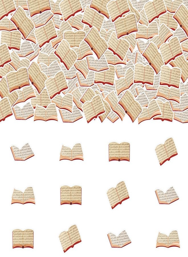 Funmemoir Vintage Book Party Decorations - 200PCS Book Themed Party Confetti, Book Reading Library Newspaper Birthday Party Decor for Book Lover School Classroom Home Party Supplies - Image 1