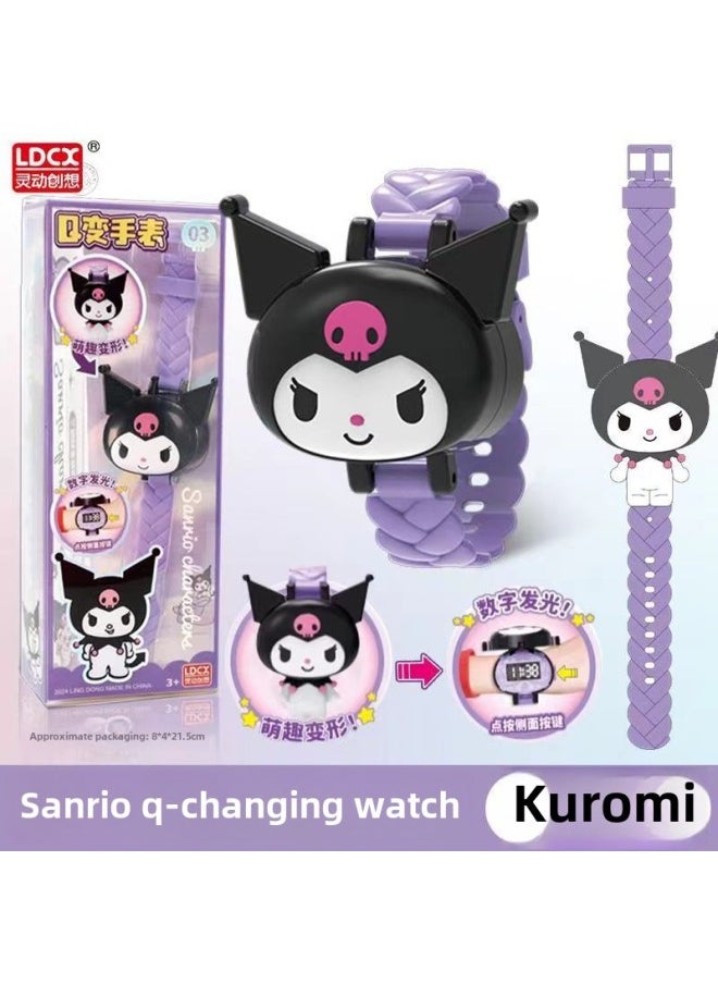 Genuine Smart Ultraman Watch Mecha Deformation Children Boys Girls Ultraman Hero Watch Toy Gift-Color:[sanrio Q-changing Watch]-culomi