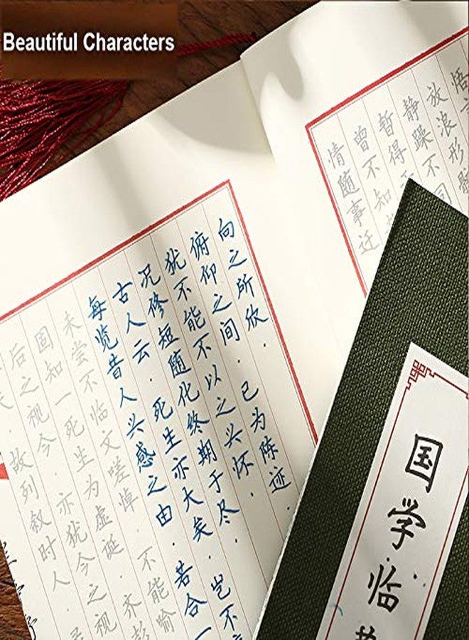 IXUECAT Chinese Calligraphy Writing Practice Paper Book Exercice Textbook Tracing Paper Handwriting Practice Workbook for Chinese Characters Writing Practice (Style-#2) - Image 3