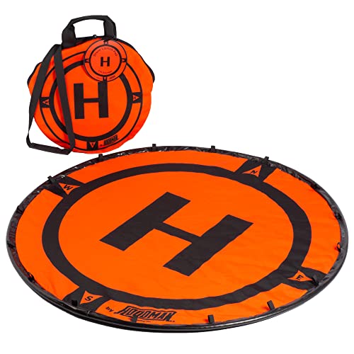 Hoodman 3 Foot Weighted UAV Drone Landing Pad fits Matrice 4E Mini 4 Pro mini 3 pro mavic spark Durable No Stakes Required collapses to 13 of deployed size - Image 1
