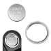 winterrock Car Engine Start Stop Push Botton Cover Aluminum Key Ignition Switch Knob Ring Protector Cool Push Start Button Cover with Metal Ring Compatiable with A4 A5 A6 Q5 Q7 Silver - Image 2