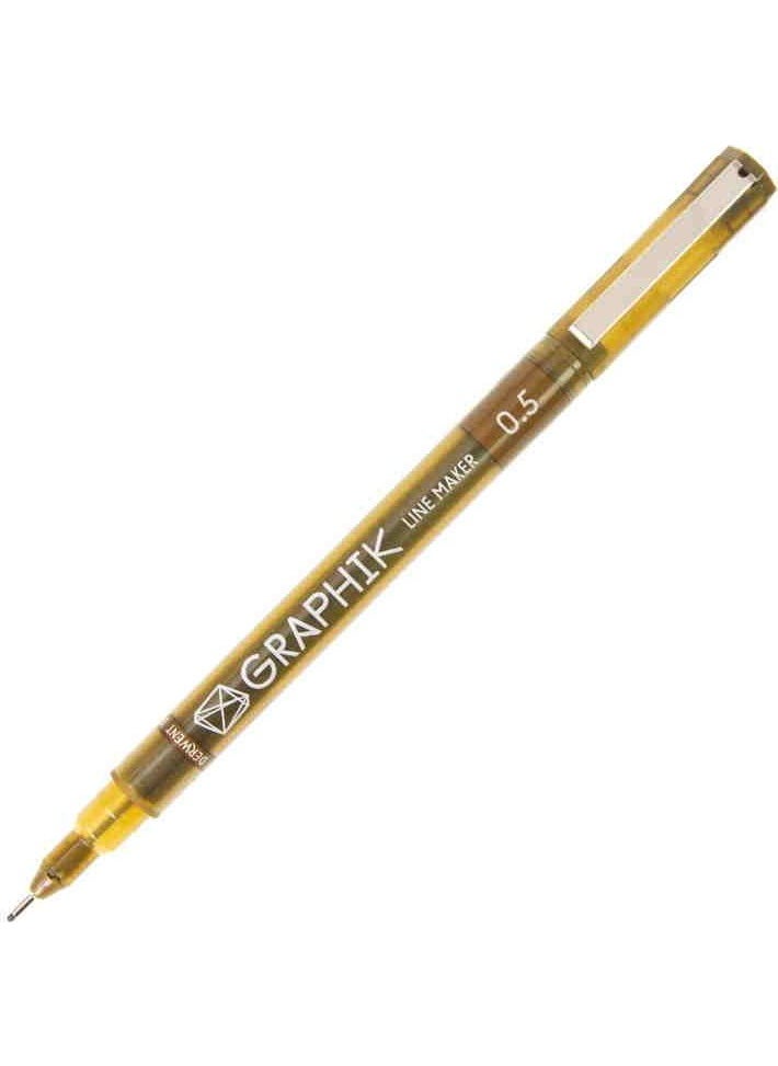 Derwent - Graphik Line Maker Technical Drawing and Graphic Pen 0.5 Sepia - Image 1