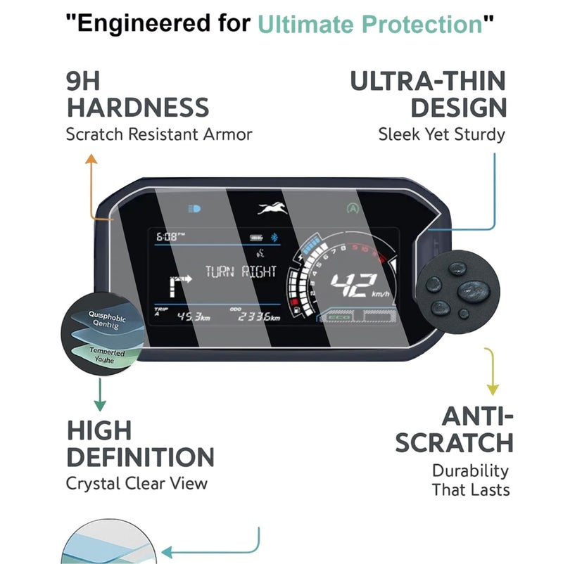 Wisely Premium Screen Guard for NEW TVS Ntorq 125 Race XP (2025) Scooter - Display Digital Meter Protector - HD Clear, Full Cover - Easy Installation Kit - Scooty Instrument Cluster Accessories - Image 3