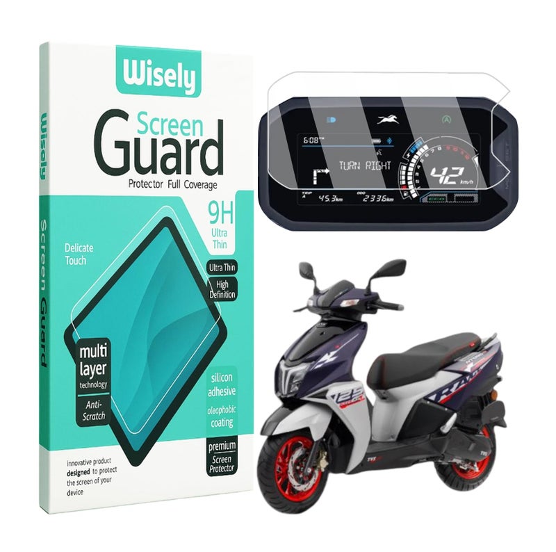 Wisely Premium Screen Guard for NEW TVS Ntorq 125 Race XP (2025) Scooter - Display Digital Meter Protector - HD Clear, Full Cover - Easy Installation Kit - Scooty Instrument Cluster Accessories - Image 1