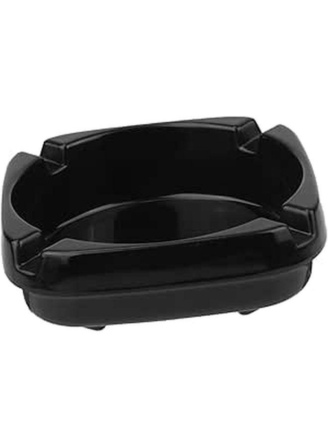 Square Black Ashtray for Home Outdoor Use Lightweight Convenient Patio Garden Living Room Bar - Image 1